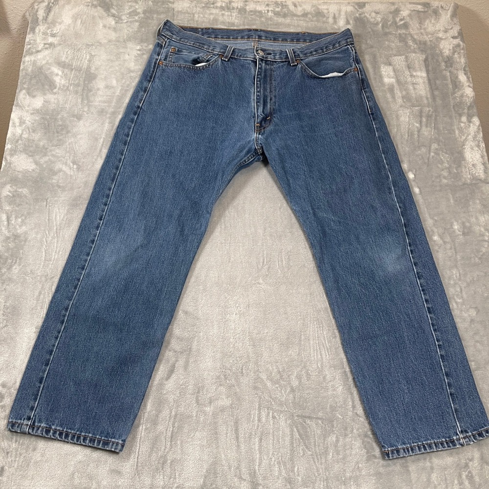 Levi Strauss Co‎ 505 Mens Jeans 38x29 Blue Straight Leg Denim Pants